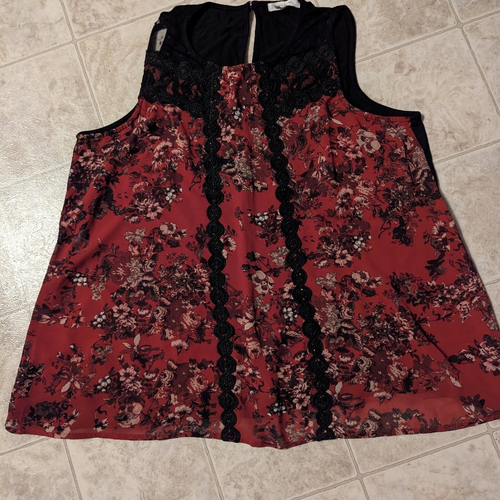 Maurices Black and Red Women's Top XL